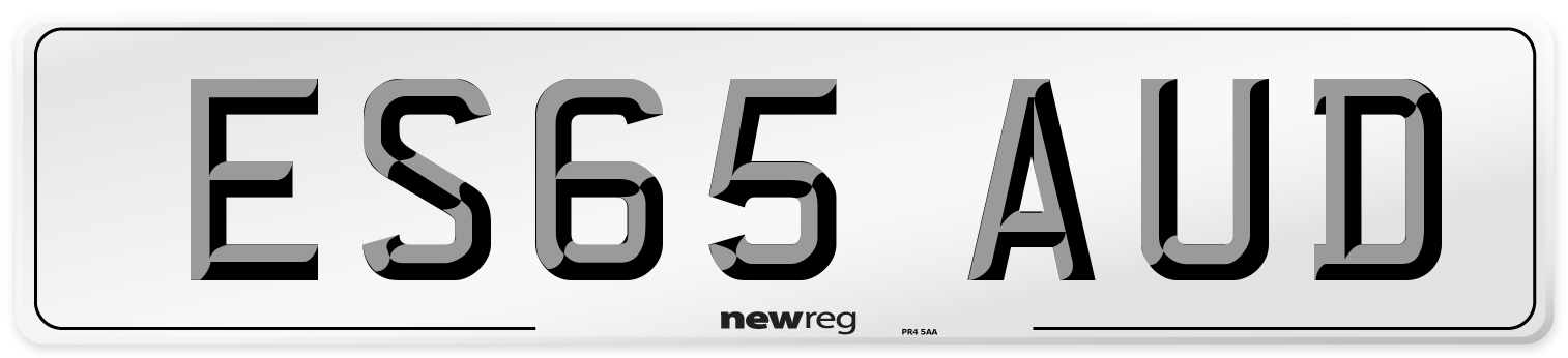 ES65 AUD Number Plate from New Reg